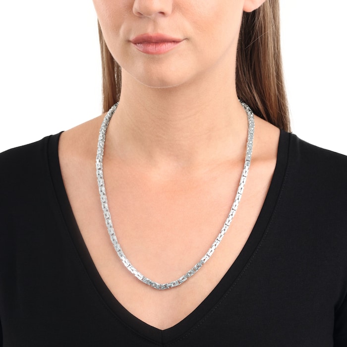 AMOR Silver King Chain Necklace - 55cm