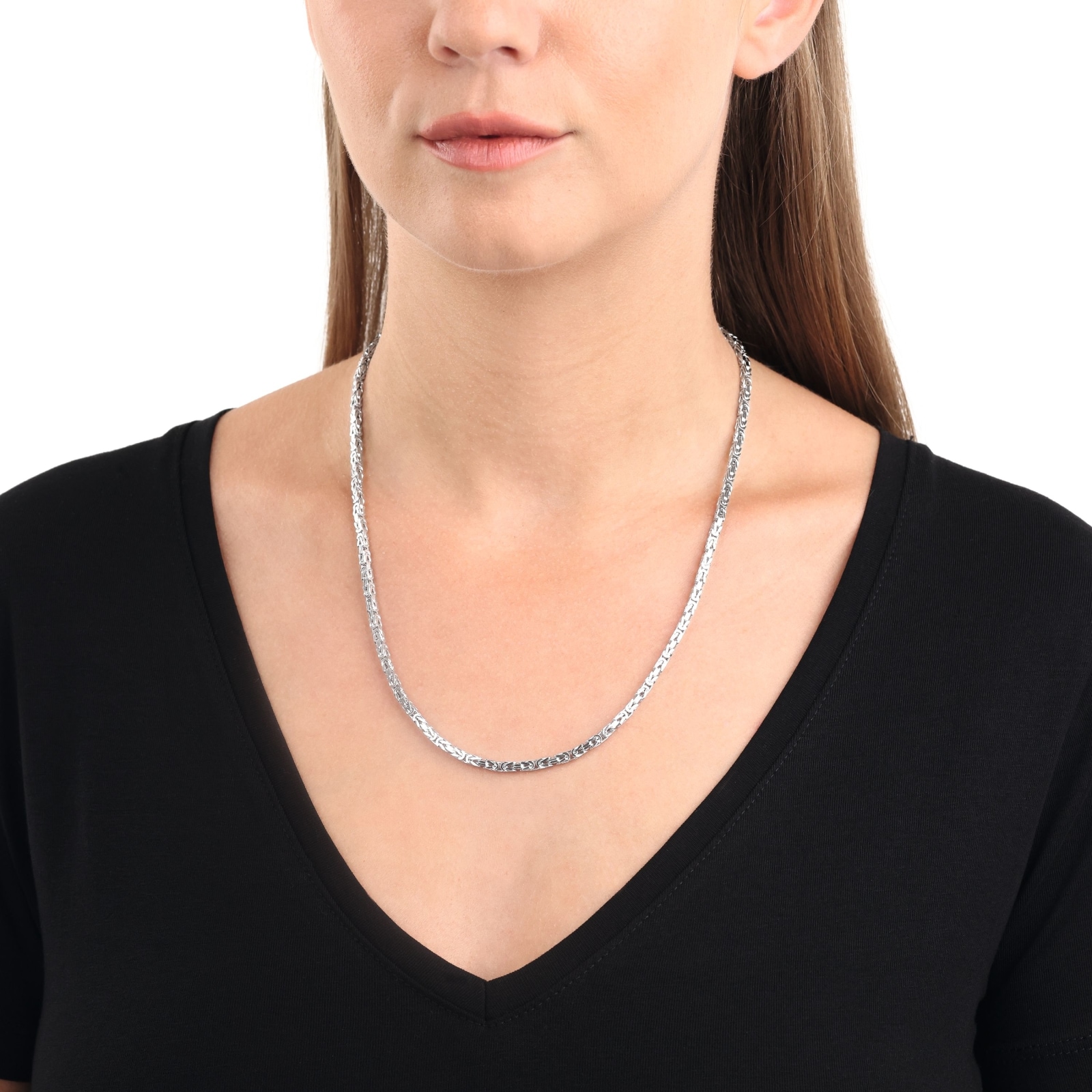 AMOR Silver King Chain Necklace - 50cm