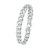 AMOR Mens Silver Tank Chain Bracelet - 21cm