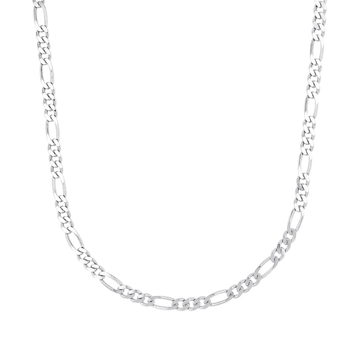 AMOR Silver Figaro Chain Necklace - 50cm