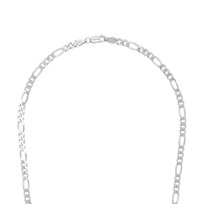 AMOR Silver Figaro Chain Necklace - 50cm