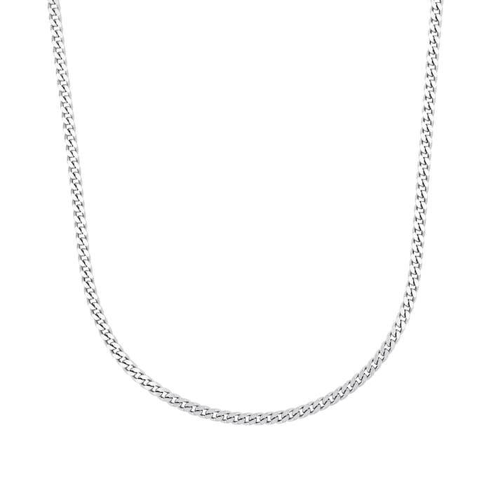 AMOR Silver Tank Chain Necklace - 55cm