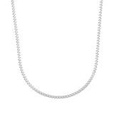 AMOR Silver Tank Chain Necklace - 55cm