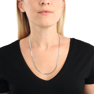 AMOR Silver Tank Chain Necklace - 55cm AMOR Silver Tank Chain Necklace - 55cm