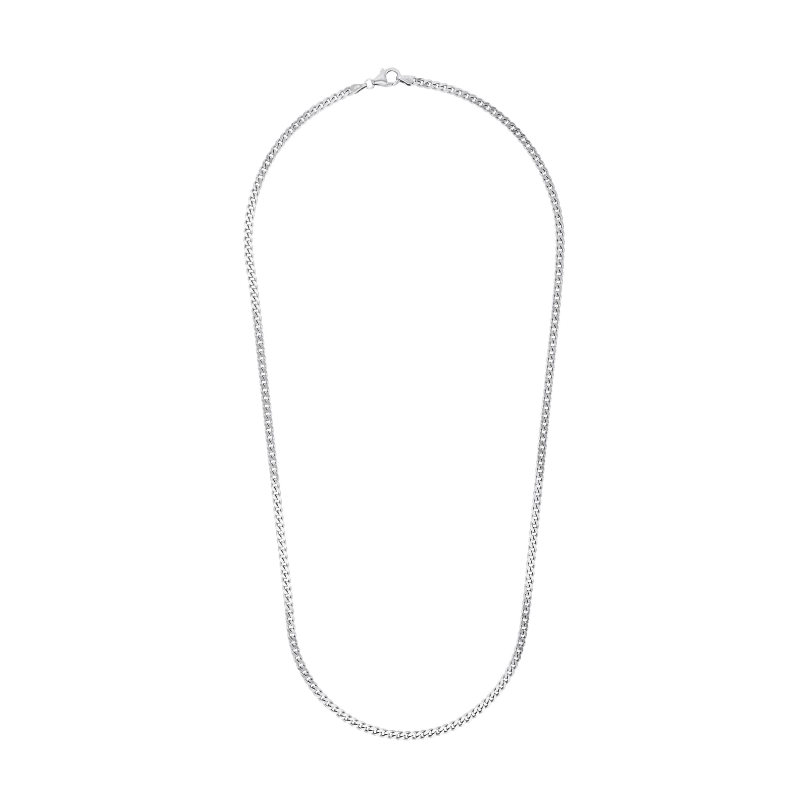 AMOR Silver Tank Chain Necklace - 55cm