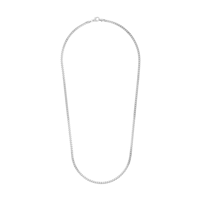 AMOR Silver Tank Chain Necklace - 55cm