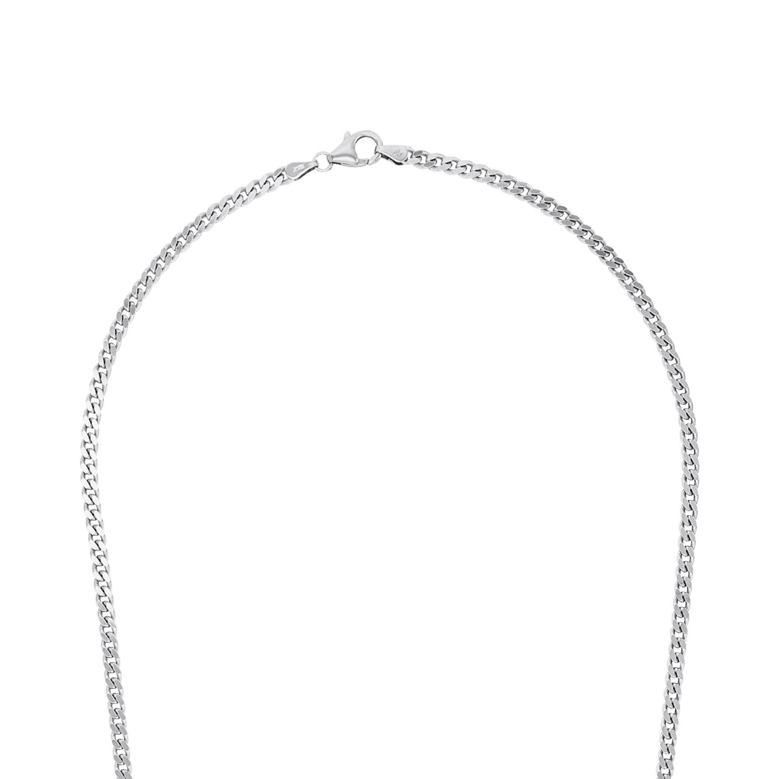 AMOR Silver Tank Chain Necklace - 55cm