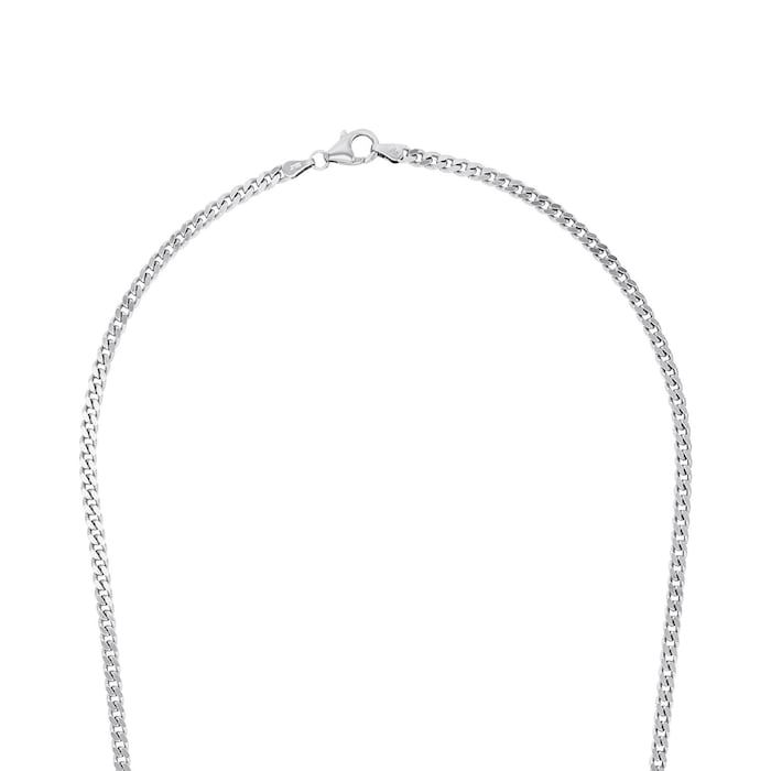 AMOR Silver Tank Chain Necklace - 55cm