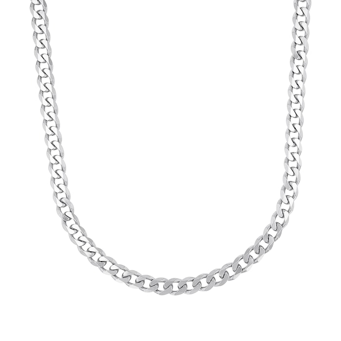 AMOR Silver Tank Chain Necklace - 55cm