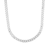 AMOR Silver Tank Chain Necklace - 55cm