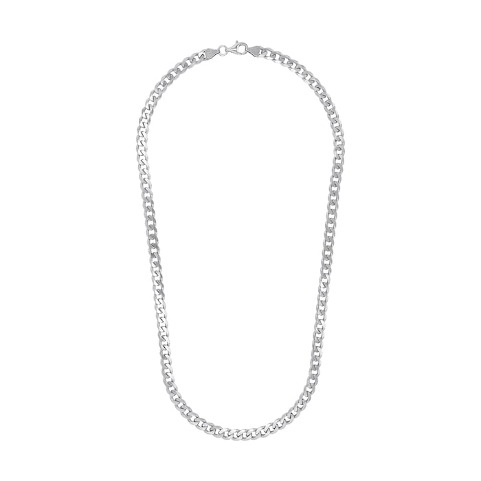 AMOR Silver Tank Chain Necklace - 55cm