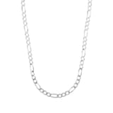 AMOR Silver Figaro Chain Necklace - 55cm