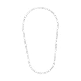 AMOR Silver Figaro Chain Necklace - 55cm