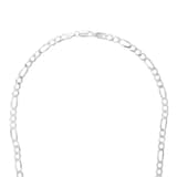 AMOR Silver Figaro Chain Necklace - 55cm