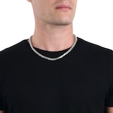 AMOR Mens Stainless Steel King Chain Necklace - 50cm