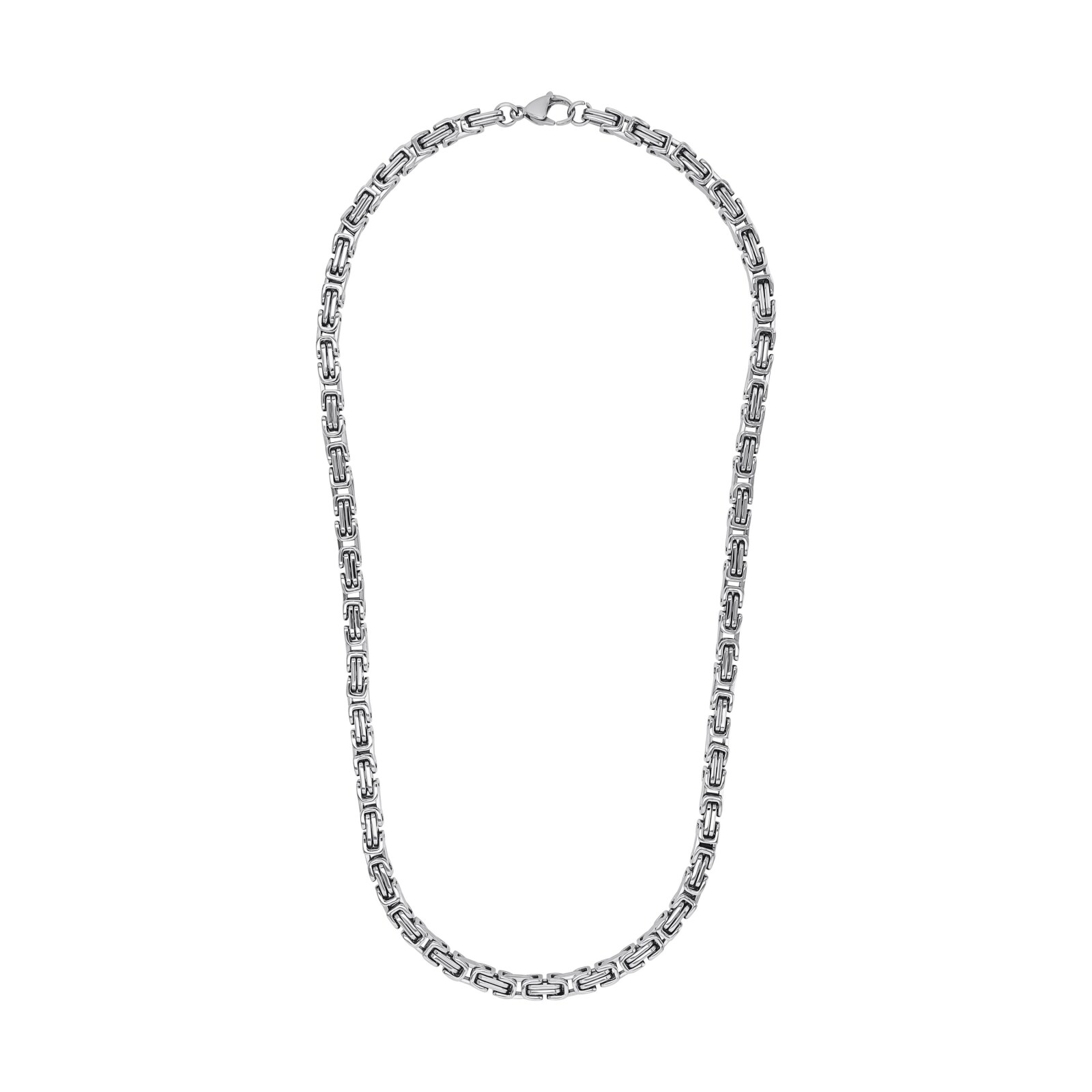 AMOR Mens Stainless Steel King Chain Necklace - 50cm