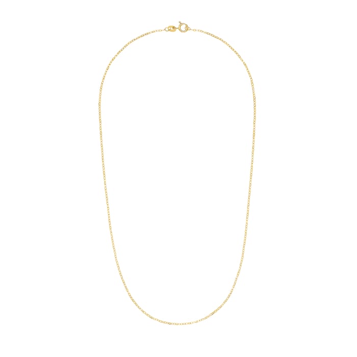 AMOR 9ct Yellow Gold Anchor Chain Necklace - 50cm