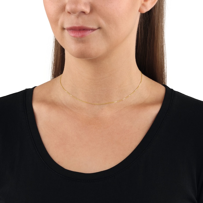 AMOR 9ct Yellow Gold Venezia Chain Necklace  - 35cm