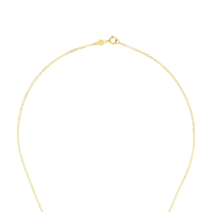 AMOR 14ct Yellow Gold Round Pendant Necklace
