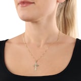 AMOR 9ct Yellow Gold Cross Pendant