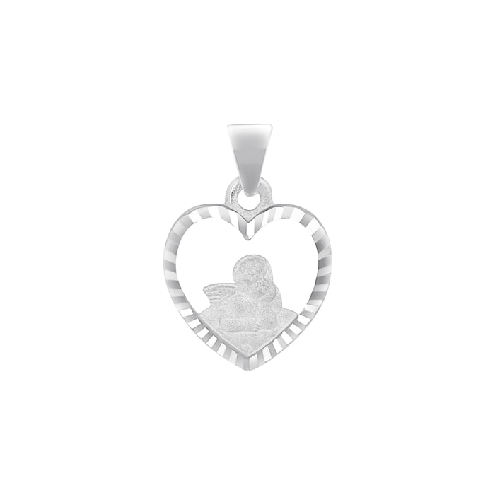 AMOR 9ct White Gold Heart Pendant