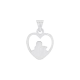 AMOR 9ct White Gold Heart Pendant