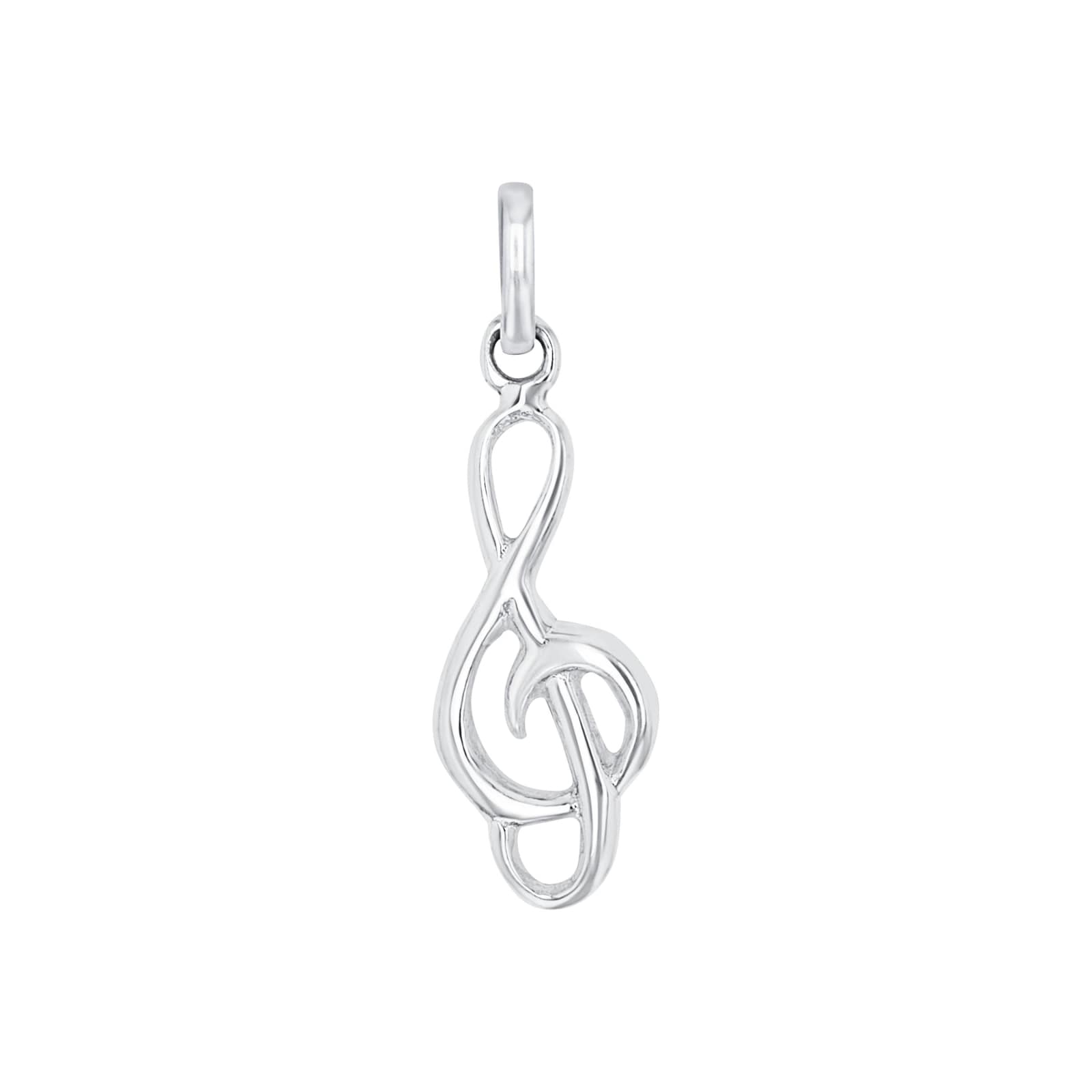 AMOR 9ct White Gold Swirl Design Pendant AMOR 9ct White Gold Swirl Design Pendant