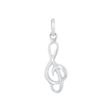 AMOR 9ct White Gold Swirl Design Pendant