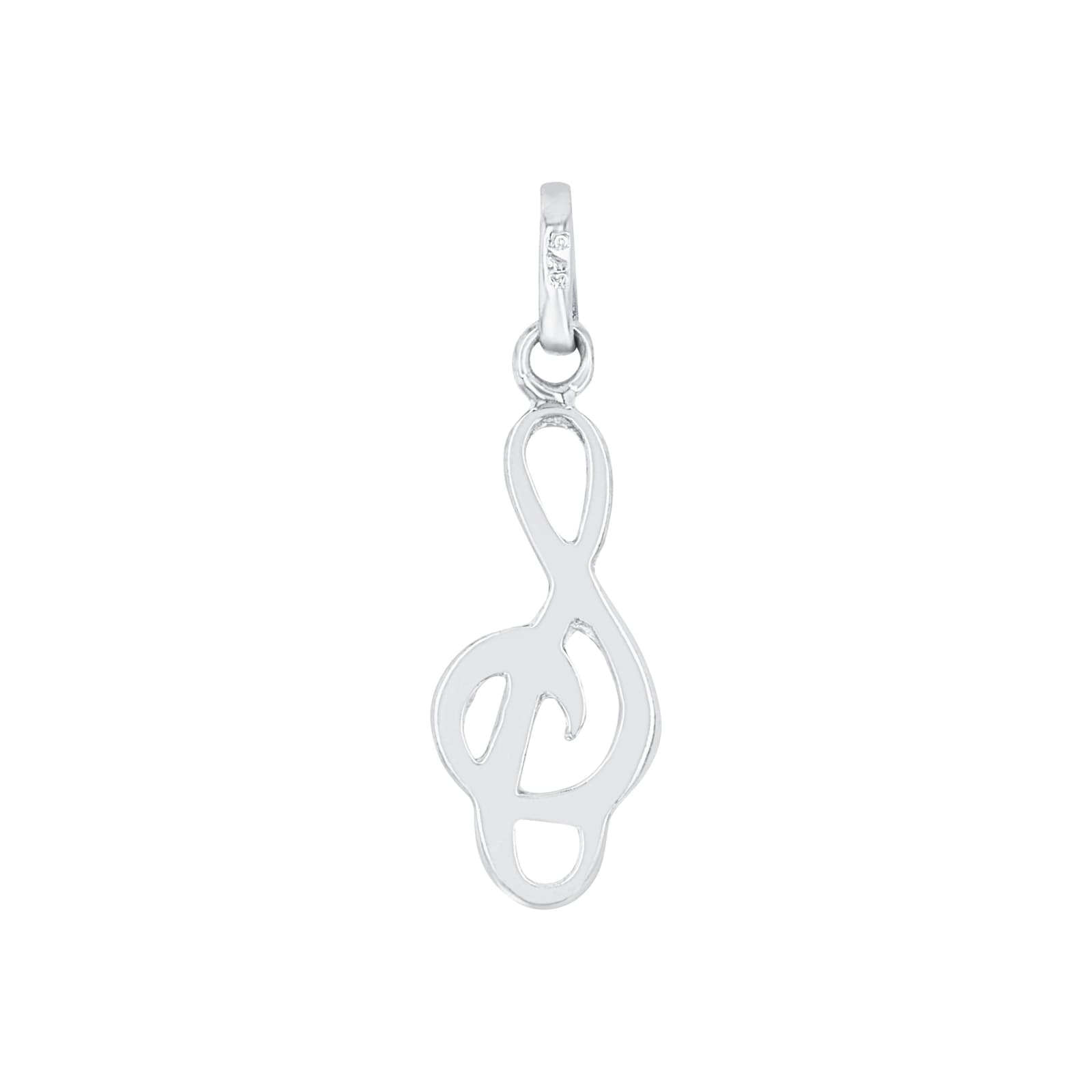 AMOR 9ct White Gold Swirl Design Pendant AMOR 9ct White Gold Swirl Design Pendant