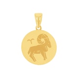 AMOR 9ct Yellow Gold Aries Zodiac Pendant