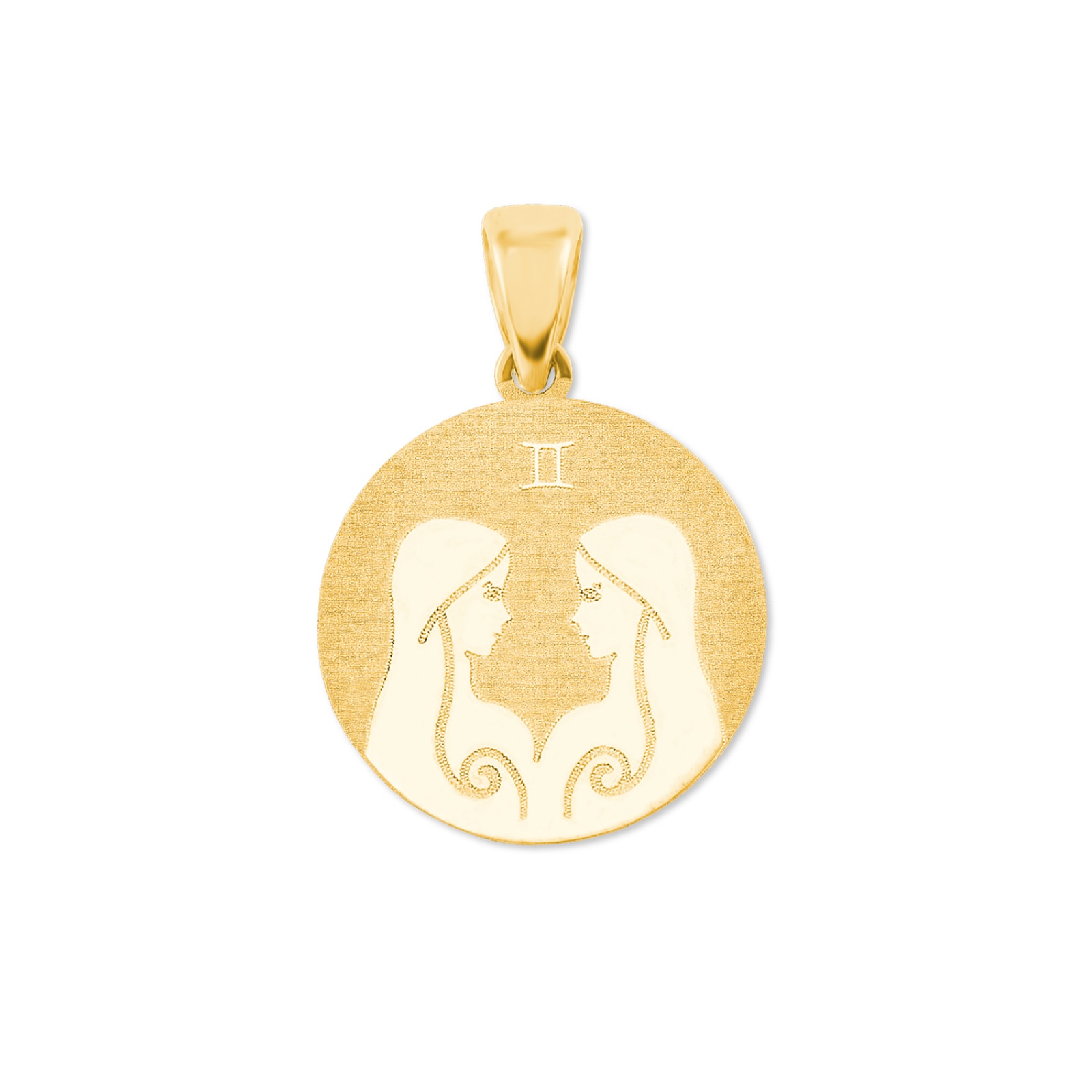 AMOR 9ct Yellow Gold Gemini Zodiac Pendant