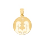 AMOR 9ct Yellow Gold Gemini Zodiac Pendant