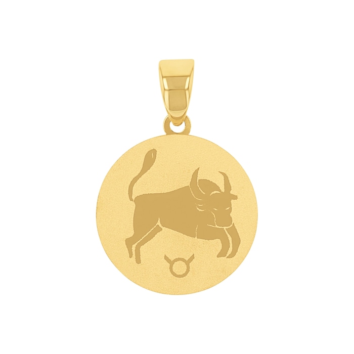 AMOR 9ct Yellow Gold Taurus Zodiac Pendant