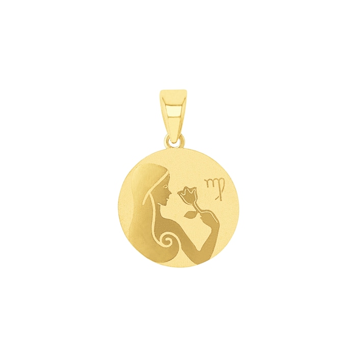 AMOR 9ct Yellow Gold Virgo Zodiac Pendant