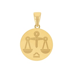 37970130 - 9ct Yellow Gold Libra Zodiac Pendant
