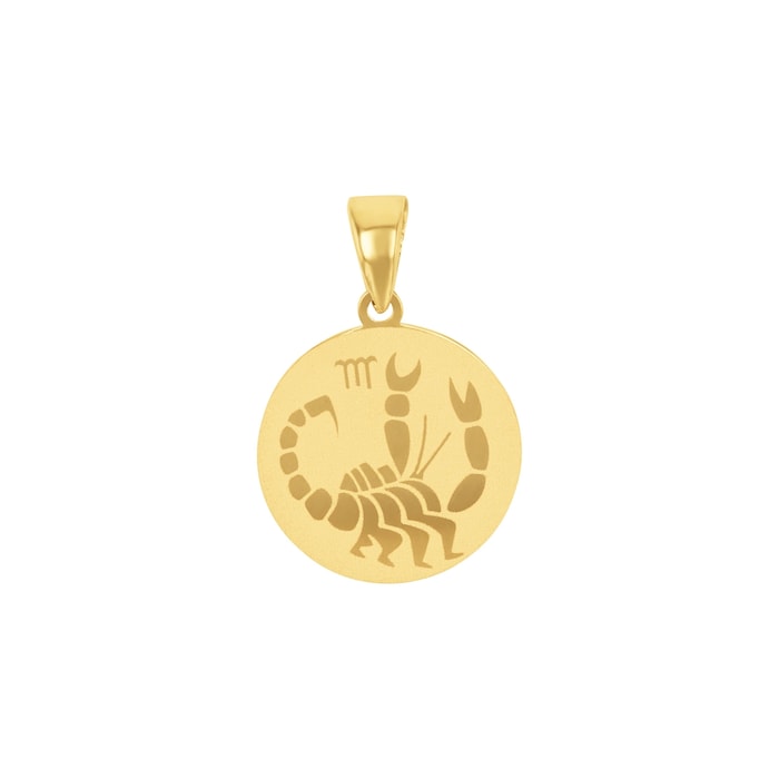 AMOR 9ct Yellow Gold Scorpio Zodiac Pendant