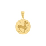 AMOR 9ct Yellow Gold Capricorn Zodiac Pendant