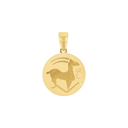 37970133 - 9ct Yellow Gold Capricorn Zodiac Pendant