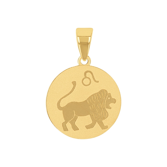 AMOR 9ct Yellow Gold Leo Zodiac Pendant