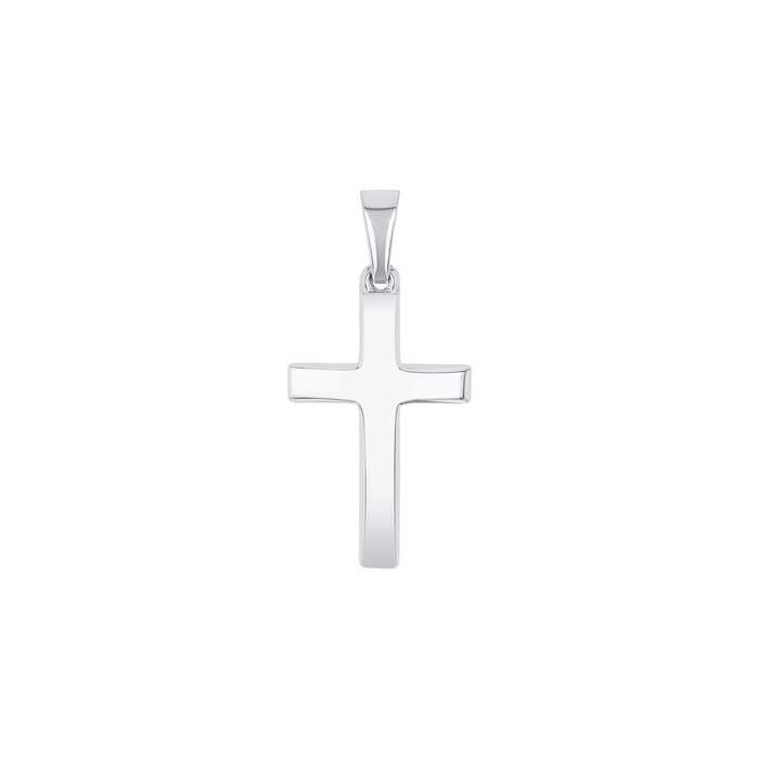 AMOR 9ct White Gold Cross Pendant