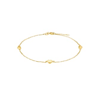 AMOR 9ct Yellow Gold Singapore Chain Anklet - 23cm AMOR 9ct Yellow Gold Singapore Chain Anklet - 23cm