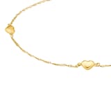 AMOR 9ct Yellow Gold Singapore Chain Anklet - 23cm
