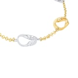 AMOR 9ct Yellow Gold Bicolour Bracelet