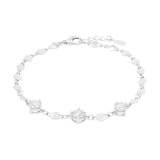 AMOR Silver Cubic Zirconia Fantasy Chain Bracelet - 17cm