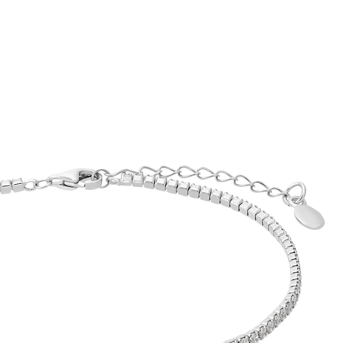 AMOR Silver Blue Stone Tennis Bracelet