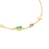 AMOR Yellow Gold Coloured Sterling Silver Cubic Zirconia Bracelet