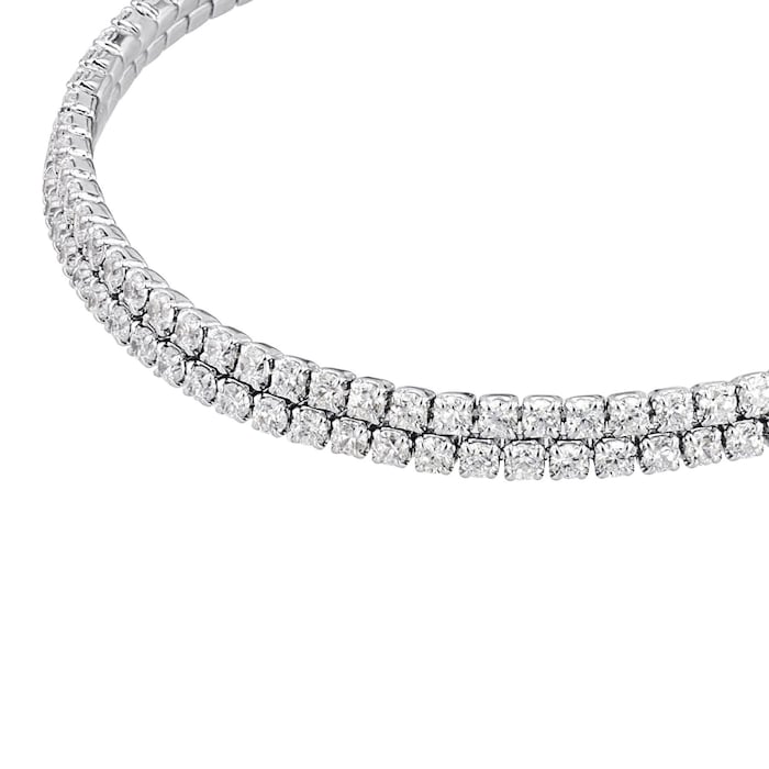 AMOR Silver Cubic Zirconia Tennis Bracelet