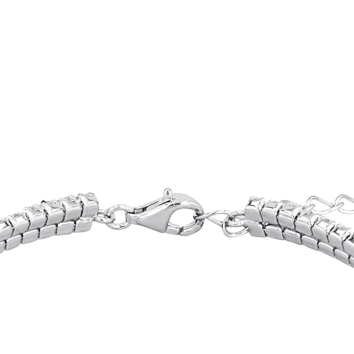 AMOR Silver Cubic Zirconia Tennis Bracelet