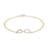 AMOR 9ct Yellow Gold Infinity Bracelet