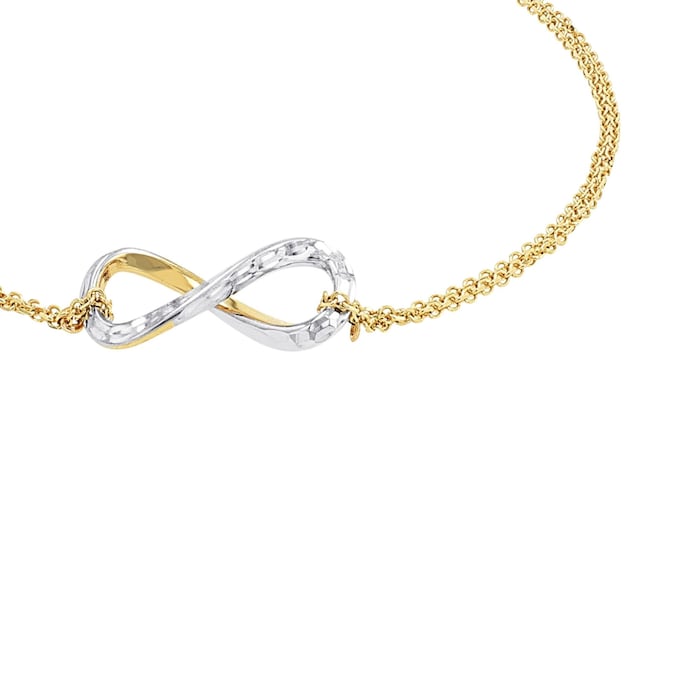 AMOR 9ct Yellow Gold Infinity Bracelet